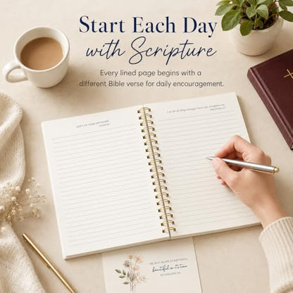 Bible Journal for Women, Prayer Journal with Lined Pages, Hardcover - color: Ecclesiastes 3:11