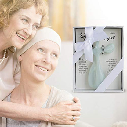 Soothe My Restless Soul Angel Prayer Cross- Faith Gifts For Women- Handheld, Comforting Design for Clutching, Clinging and Praying- Peaceful, Calming Bereavement Sympathy Gift- Marble Resin- 2 Pk