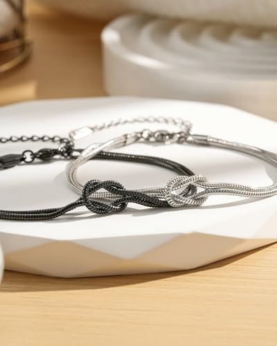 Tarsus Matching Couples Bracelets Forever Love Knot Relationship Jewelry - style: Matching Love Knot