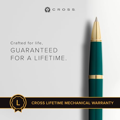 Cross Bailey Light Rollerball Pen, Polished Green, Medium Point, Black Ink - color: Polished Green