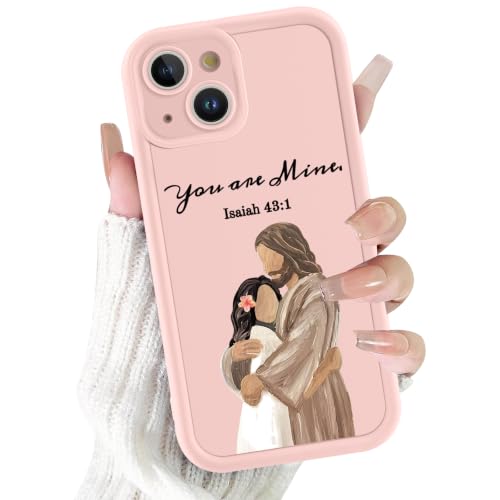 for iPhone 16 Pro Max 6.9'' Cute Bible Verse Hug Phone Case - color: Pink-You Are Mine, size: iPhone 16 Pro Max