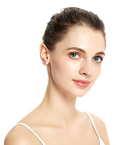 REVEMCN 3-Pair Cross Earrings for Men & Women, Stainless Steel & 925 Silver - color: White Stud Earrings
