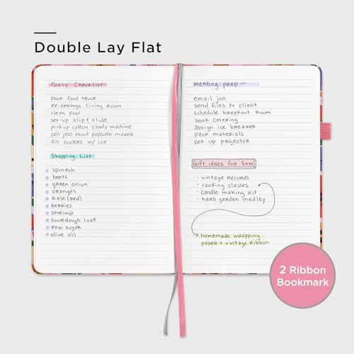 &And Per Se Lined Hardcover Notebook – A5 5.7"x8" College Ruled, 160 Pages, 100gsm Thick Paper – Aesthetic Journal for Women, Gift-Ready Planner, Everyday Writing Notebook (Elegant Florals) - color: j.Elegant Florals, style: Lined with Pattern