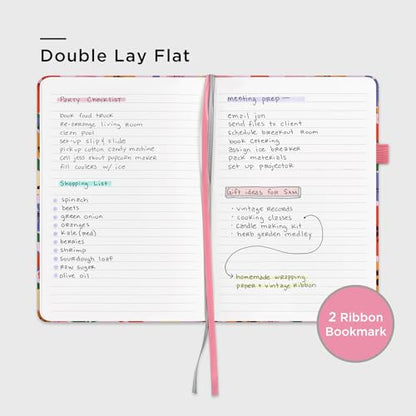 &And Per Se Lined Hardcover Notebook – A5 5.7"x8" College Ruled, 160 Pages, 100gsm Thick Paper – Aesthetic Journal for Women, Gift-Ready Planner, Everyday Writing Notebook (Elegant Florals) - color: j.Elegant Florals, style: Lined with Pattern