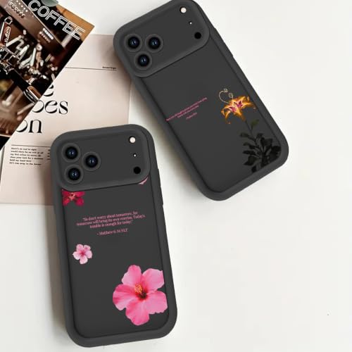 Psalms 30:5 Bible Verse Jesus Christian Flower Phone Case for iPhone 17e/iPhone 16e Case Shockproof Soft Protective for Women Men Cover Funda for iPhone 17e/iPhone 16e 6.1 Inch - color: Flower