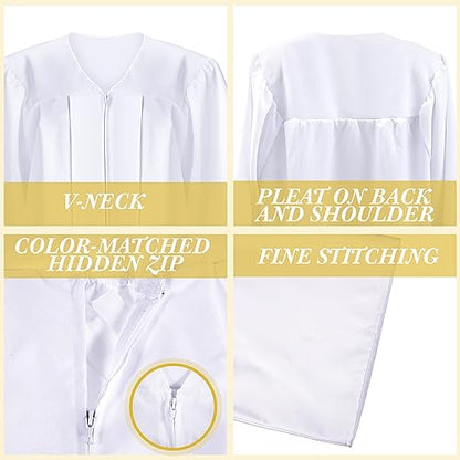 Toulite 6 Pcs Choir Robes for Church Adults - color: White, size: Size 42