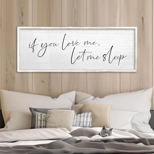 TQianJiang If You Love Me Let Me Sleep Sign 40"×15", White - color: If You Love Me Let Me Sleep (White), size: 40"L x 15"W