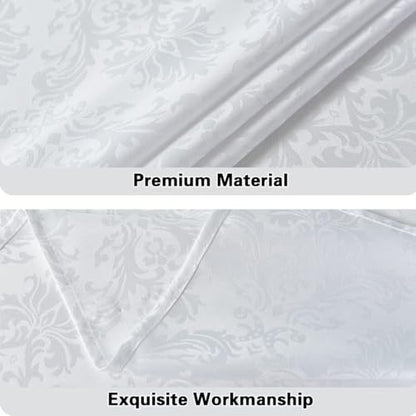 SASTYBALE White Jacquard Cloth Napkins 20 x 20 Inch Set of 4 - color: A-white, size: 20" x 20" (Set of 4)