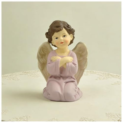 Praying Angel Figurine, 3.74 Inch Resin Guardian Angel Home Decor - style: 3.74'' Little angel cross hands kneeling