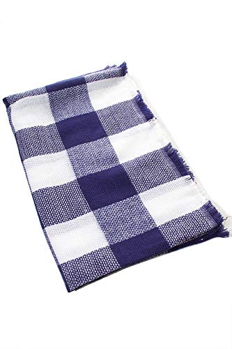 ScarvesMe Women's Check and Plaid Soft Infinity Loop Winter Fall Warm Scarf - color: Hana207_navy