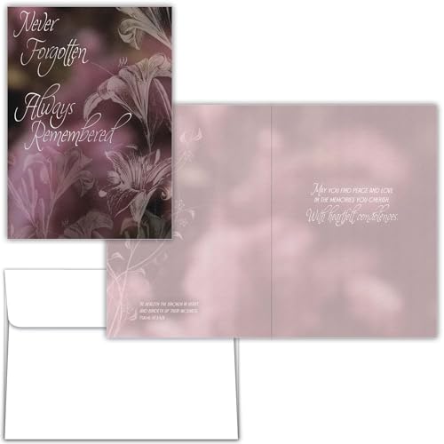 Never Forgotten Always Remembered KJV Card, 1 Count - color: Never Forgotten, Always Remembered
