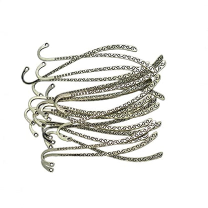 Esquirla 30x Retro Silver Bookmark Metal Charms Pendant for - color: 30pcs Tibetan Silver