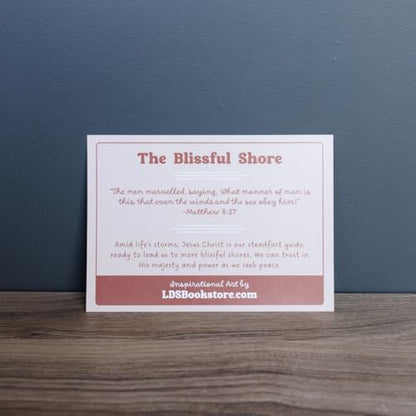 LDS Bookstore Small Christian Art Prints With Inspiring Scripture References And Messages (The Blissful Shore, 3x4 Mini Card)
