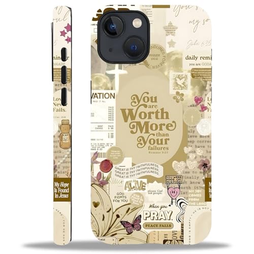 Case for iPhone 15,Anti Drop Scratch Frosted Protective Cover Case for Women Girl-Cross Bible Collage Pattern - color: Cross Bible Collage Pattern, size: iPhone 15