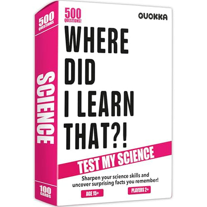 Trivia Card Games for Adults — Family Board Games for Teens and Adults - color: 3. Science