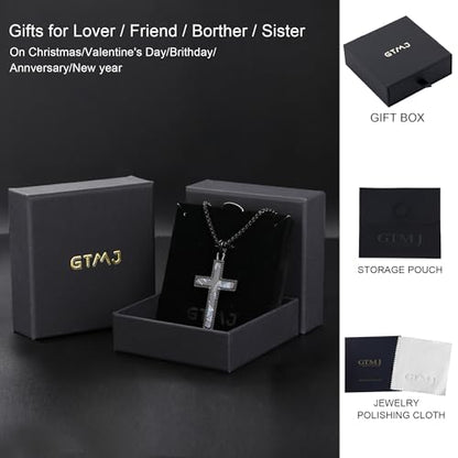 Wooden Cross Necklace for Men With Stainless steel And Black Ebony Adjustable Box Chain 24–26 inches Suitable for Everyday Wear And Christian Gifts for Men - color: Black-F