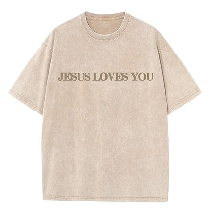 Christian Believer Faith God Religious T-Shirt Jesus Shirts for Women Men - color: Apricotb, size: Medium