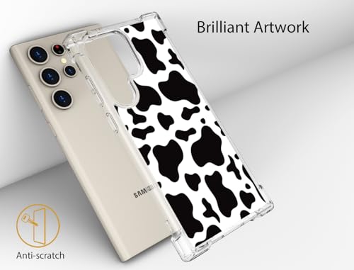 for Samsung Galaxy S25 Ultra Case - Black Cow Print - color: Black Cow Print, size: Galaxy S25 Ultra