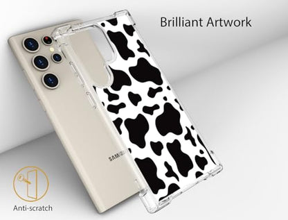 for Samsung Galaxy S25 Ultra Case - Black Cow Print - color: Black Cow Print, size: Galaxy S25 Ultra