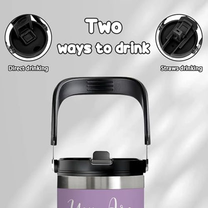 30oz Christian Insulated Tumbler with Handle, Gifts for Women Mom Daughter - color: Christ2