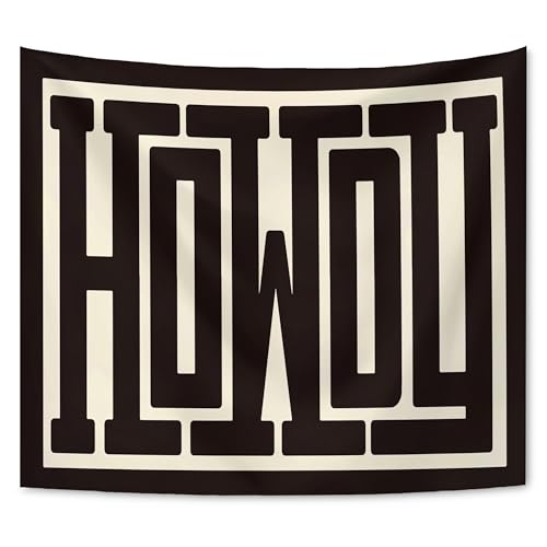 KAIOUS Western Howdy Wall Hanging Tapestry, 50x58 - color: Howdy, size: 58"L x 50"W