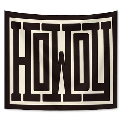 KAIOUS Western Howdy Wall Hanging Tapestry, 50x58 - color: Howdy, size: 58"L x 50"W