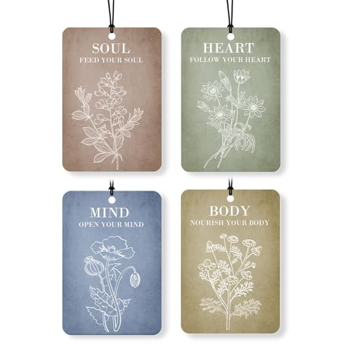 Flower Car Air Freshener 4 pcs,Room and Wardrobe Decor - color: 4 Plants
