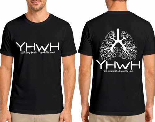YHWH Shirt Yahweh Shirt for Women Christian Faith T-Shirt - color: Black, size: Small