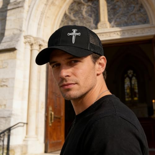 Christian Gifts, Christian Jesus Hat for Women Men Embroidered - color: Black