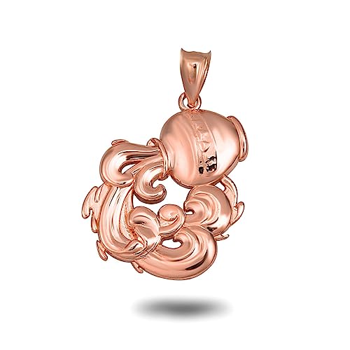 Zodiac Astrology Character Symbol Pendant 14k Gold Parent - color: Rose 14k Gold, size: Pendant Only, style: Aquarius