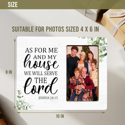 As For Me And My House We Will Serve The Lord Joshua 24:15 Wood Photo Frame,Religious Christian Photo Frame - color: Lord