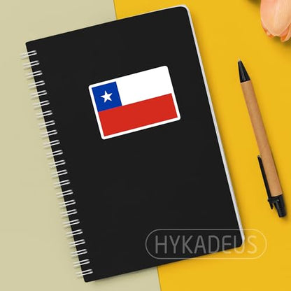 (3Pcs) Chile Flag Sticker – Chilean Stickers National Flags, 3" x 1.8" - color: Chile