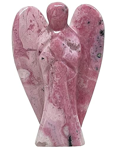 Nelson Creations 2 Inch Pink Peruvian Rhodonite Guardian Angel Figurine - color: Rhodonite - Pink Peruvian