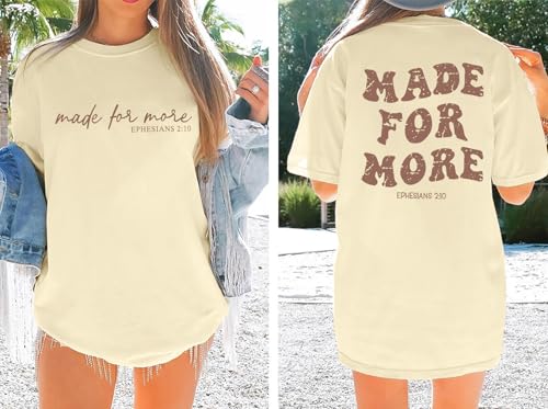 Christian Shirts for Women Oversized Faith Jesus Shirt Inspirational Tops - color: B-apricot, size: X-Large