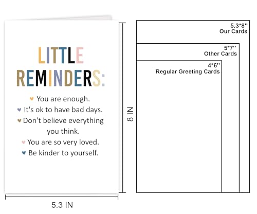 Inspirational Motivational Gifts Employee Appreciation Gifts Little Reminders You are Enough Heartwarming Encouragement Card for Family Colleagues. - color: #8