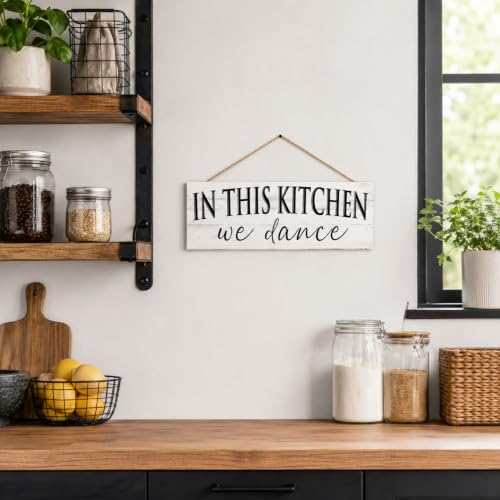 Farmhouse In this Kitchen, we dance Signs Wall Hanging 6" x 14.5" - color: Kitchen