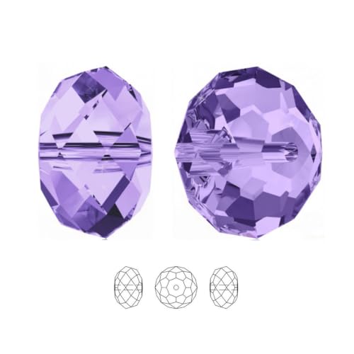100pcs Adabele Austrian 6mm Rondelle Crystal Beads Tanzanite Purple - color: Tanzanite/Purple, size: 4mm x 6mm - 100pcs