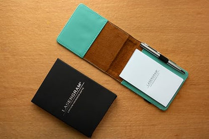 LaserGram Mini Padfolio with Notepad and Pen, Celtic Cross, Personalized Engraving Included (Teal) - color: Teal