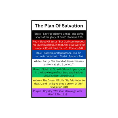 100 Bulk Plan of Salvation Prayer Cards – 7 Colors Gospel Tracts Made in USA