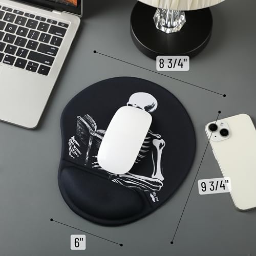 Mr. Pen- Ergonomic Mouse Pad with Wrist Rest, Grim Reader Design - color: Grim Reader
