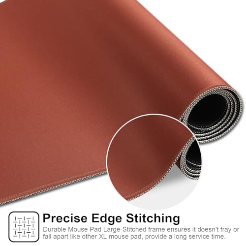 XXL Gaming Mouse Pad 35.4x15.7 Professional Large Mouse Pad & Computer Game Mouse Mat-90x40 Brown - color: Brown, size: 35.4L x 15.7W inches