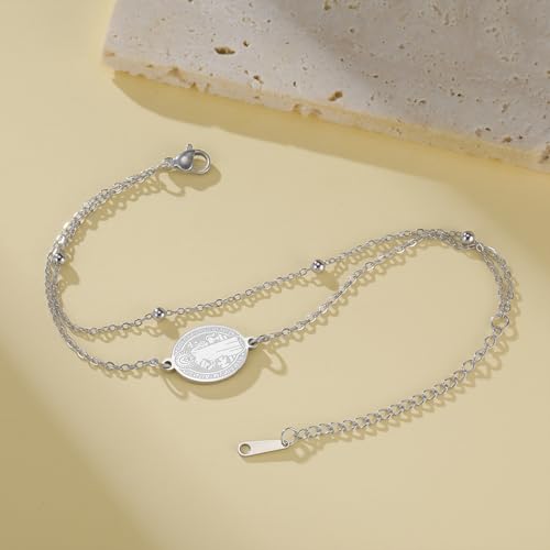 VASSAGO Saint Benedict Medal Bracelet Medalla De San Benito - color: Silver2