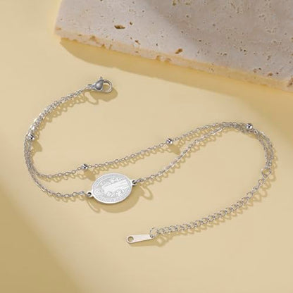 VASSAGO Saint Benedict Medal Bracelet Medalla De San Benito - color: Silver2