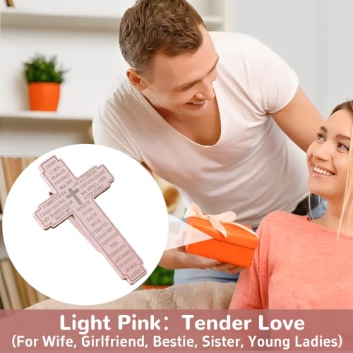 Christian Visor Clip Cross for Car, Drive Safe Religious Accessories, Pink - color: Light Pink