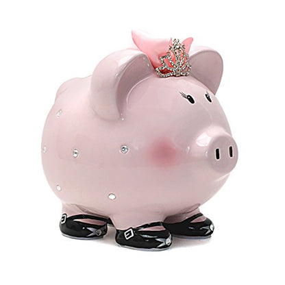 Child to Cherish Ceramic Piggy Bank for Girls, Princess - color: Princess