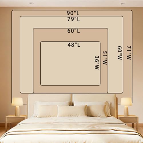 Apdidl Boho Hippie Wall Tapestry for Bedroom, Mandala Indian Tapestries - color: Boho Tapestry, size: 79"L x 60"W