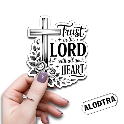 (3PCS) Trust in The Lord with All Your Hear Vinyl Sticker Pack Durable Waterproof Stickers for Laptop Water Bottle Car Bumper Phone Case - color: Trust in the Lord With All Your Heart