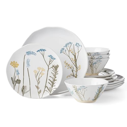 Lenox Wildflowers Stoneware 12-Piece Dinnerware Set for 4 - style: 12-Piece Dinnerware Set