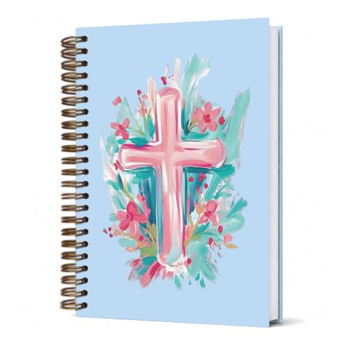 Dejfel Blue Floral Notebook Journal,Christian Gifts for Women Girls - color: christain