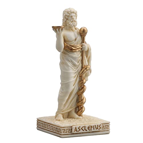 Veronese Design Asclepius Greek God of Medicine Resin Figurine - color: Multicolor, size: Asclepius
